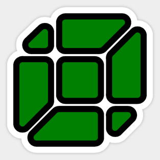 Hypercube Negative Space Sticker